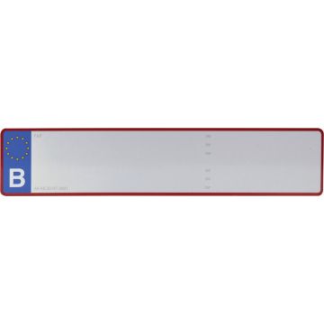 Carpoint Nummerplaat B Zonder Punt 52 X 11 Cm Aluminium Rood/wit