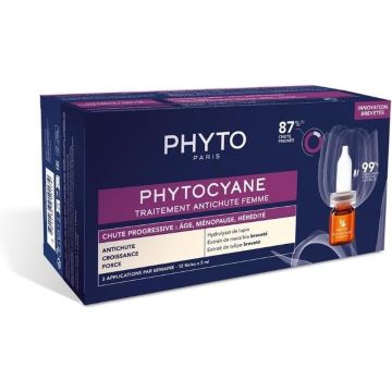 Anti-Hair Loss Ampoulles Phyto Paris Phytocyane Progressive 12 x 5 ml