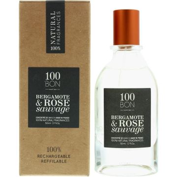 100 Bon Bergamote &amp; Rose Sauvage Concentree De Parfum Spray (unisex Refillable) 50 Ml For Men