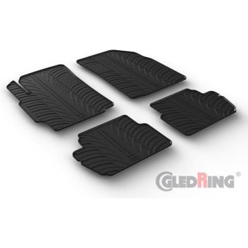 Gledring Rubbermatten passend voor Chevrolet Spark 2010- (T profiel 4-delig)