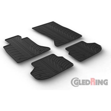 Gledring Rubbermatten passend voor BMW 5 serie F10/F11 2010-2016 (T profiel 4-delig + montageclips)