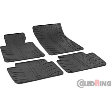 Gledring Rubbermatten passend voor BMW 3-Serie E46 1998-2005 (T profiel 4-delig + montageclips)