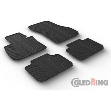 Gledring Rubbermatten passend voor BMW X1 F48 2015- (T profiel 4-delig + montageclips)