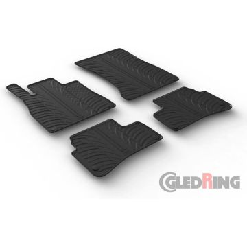 Gledring Rubbermatten passend voor Mercedes S-Klasse W222 9/2013- (T profiel 4-delig + montageclips)