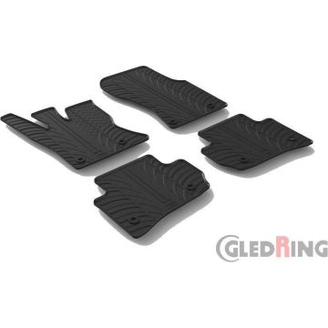 Gledring Rubbermatten passend voor Range Rover Velar 12/2017- (T profiel 4-delig + montageclips)