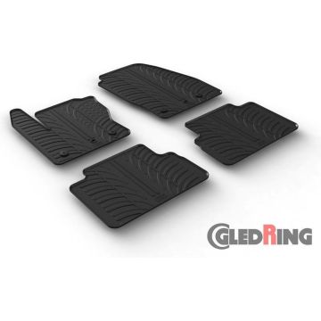 Gledring Rubbermatten passend voor Ford C-Max 2015- (T profiel 4-delig + montageclips)