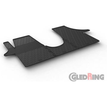 Gledring Rubbermatten passend voor Volkswagen Transporter T5 2003-2015 &amp; T6 2015- (TK profiel 3-delig)