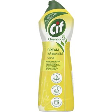 Cif CleanBoost Cream Citroen Schuurmiddel 750 ml