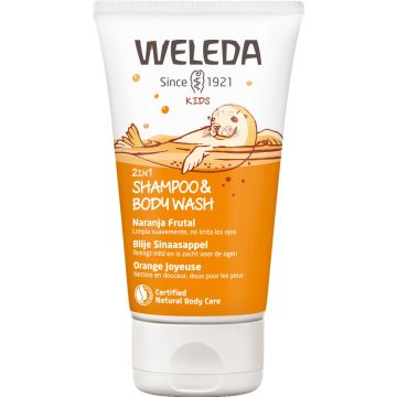 Weleda Kids 2-in-1 Shampoo &amp; Body Wash Blije Sinaasappel