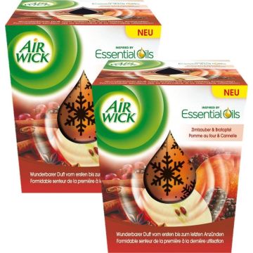 Geurkaars - Air Wick - Appel en kaneel - Duopack - 2*105gr