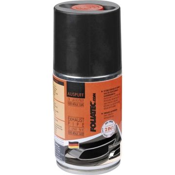 Foliatec Exhaust Pipe 2C Spray Paint - zwart glanzend 1x250ml