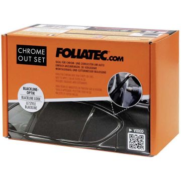 Foliatec 'Chrome Out' Set Zwart Mat - Folie strip 5 cm x 15 m.