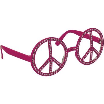 Rubie's Bril Peace Unisex Roze One Size