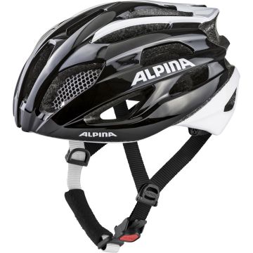 Alpina Fedaia Fietshelm, zwart/wit Hoofdomtrek 53-58cm