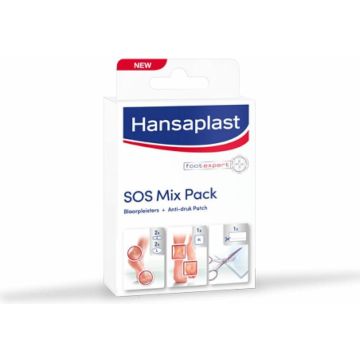 Hansaplast SOS Mix pack Blaarpleisters en Anti-Druk patches - 6 stuks