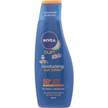 Nivea Sun Niños Protector Hidratante Waterproof Spf50+ 200 Ml