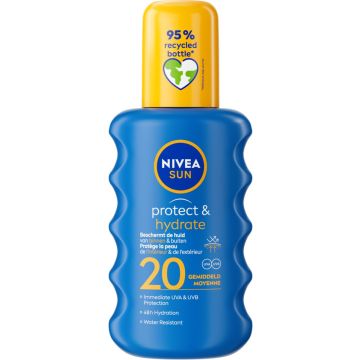 NIVEA SUN Zonnebrand Spray Protect &amp; Hydrate SPF 20 - 200 ml