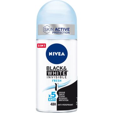 Deodorant Roller Black &amp; White Invisible Fresh Nivea (50 ml)