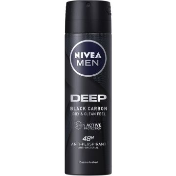 Deodorant Spray Men Deep Black Carbon Nivea (150 ml)