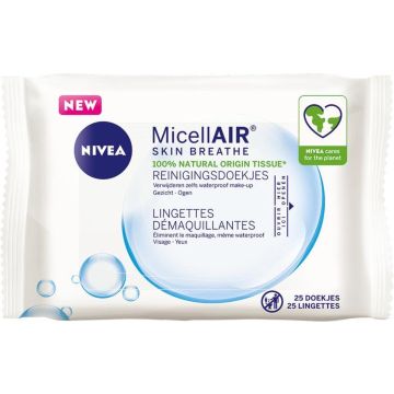 NIVEA 3-in-1 Micellair Doekjes - 25 stuks - Reinigingsdoekjes