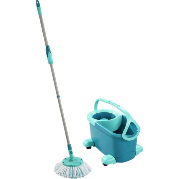 Leifheit Clean Twist Disc Mop Ergo - Dweil set compleet systeem met wieltjes - 6 liter