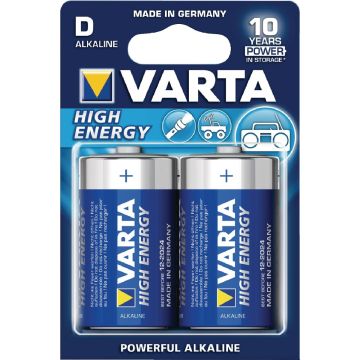 Varta Longlife Power D Batterijen - High Energy Alkaline - 2 Stuks