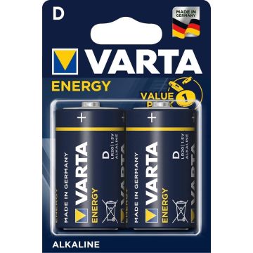 Varta Batterijen Longlife - Alkaline - LR20/D/Mono - 1.5 Volt - 2 Stuks