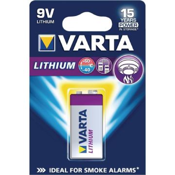 Varta 9V Lithium Batterij - 1 stuk