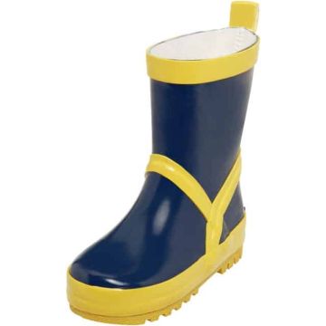 Playshoes Regenlaarzen Marineblauw/geel Maat 26/27