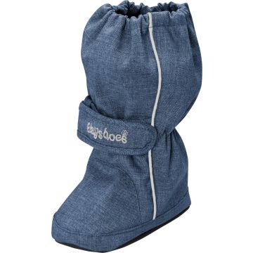 Playshoes - Thermische winterlaarzen voor kinderen met trekkoord - Denimblauw - maat 16-17EU