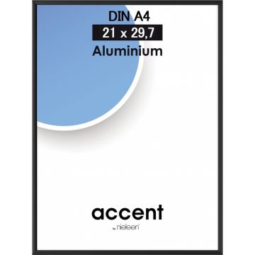 "Nielsen Accent 21x29,7 aluminium zwart DIN A4 52126"