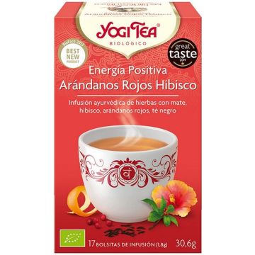 Yogi Tea Energía Positiva Arándanos Hibisco Infusión 17 X 1,8 G