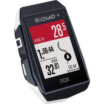 GPS Fietscomputer Sigma ROX 11.1 EVO GPS met standaard stuurhouder - wit