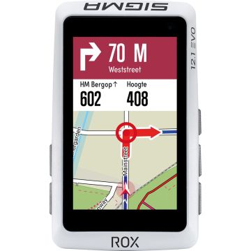 Sigma ROX 12.1 Evo GPS Fietscomputer - White - long Butler GPS out-front houder