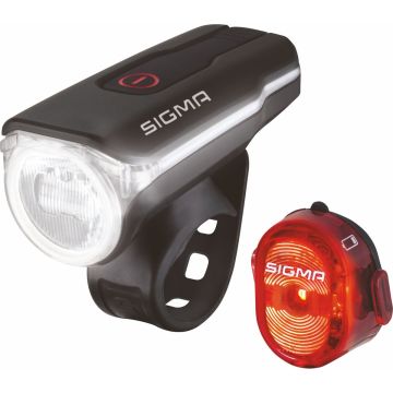 Sigma Aura 60 USB + Nugget II Fiets Verlichtingsset - 60 Lux