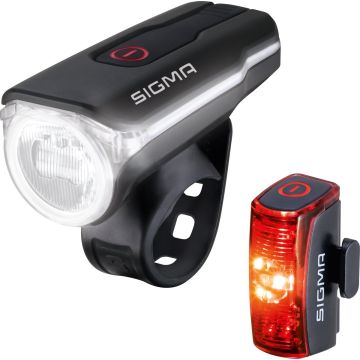 Sigma Aura 60 USB Fietsverlichting Set - 60 Lux + INFINITY USB achterlicht