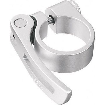 Zadelpenklem Ergotec SCQ-080 ø34,9 aluminium met snelspanner - zilver