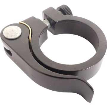 Zadelpenklem Ergotec SCQ-030 ø34,9 aluminium met snelspanner - zwart