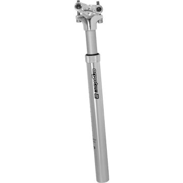 Telescopische verende zadelpen Ergotec SP-5.0 ø27.2mm / 350 mm - zilver