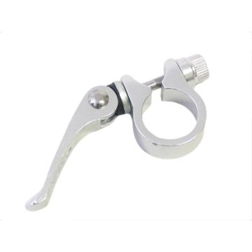 Zadelpenklem Ergotec SCQ-080 ø28.6 aluminium met snelspanner - zilver