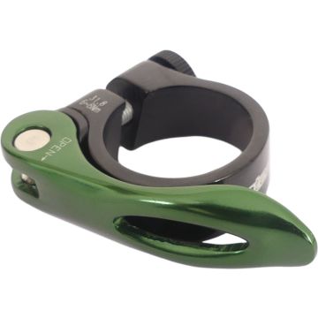 Zadelpenklem Ergotec SCQ-0100 ¸31,8 aluminium met snelspanner - zwart/groen