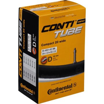 Continental Compact 20 Wide - Binnenband Fiets - Hollands Ventiel - 40 mm - 20 x 1.90 - 2.5