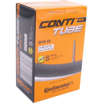 Continental Binnenband Mtb Fv 60 Mm 26x1.75/2.50 Rubber Zwart