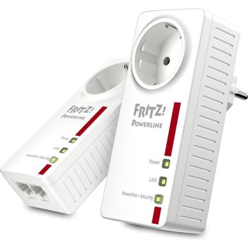 AVM FRITZ!Powerline 1220E Set- Powerlinde-adapter - Gigabit-Powerline 1200 Mbps - 2-Pack