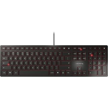 CHERRY KC 6000 Slim toetsenbord USB Amerikaans Engels Zwart