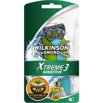 Wilkinson Sword Extra 3 Sensitive - 4 stuks - Wegwerpscheermesjes