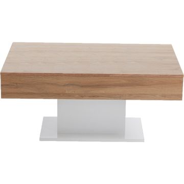 FMD - Salontafel - Wit - 100x65x47 cm