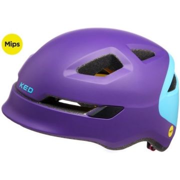 Fietshelm KED Pop Mips - small (48-52 cm) - purple sky blue