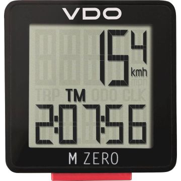 Vdo Fietscomputer M Zero Wr807 Zwart/rood -u