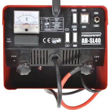 Absaar Acculader Ab-sl40 12/24 Volt 100-600 Ah 40a Rood